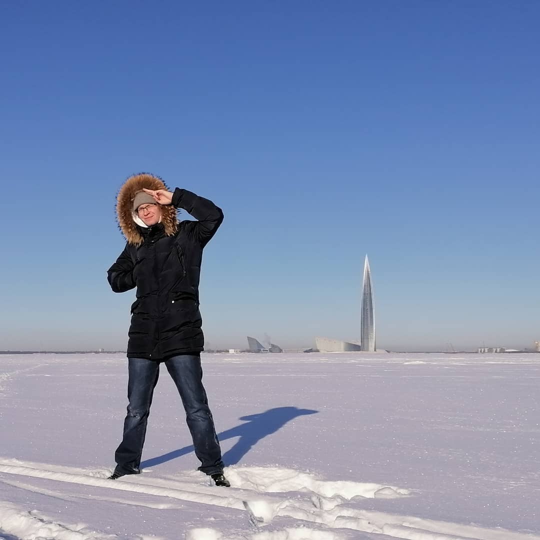 Me on the ice of the Gulf of Finland